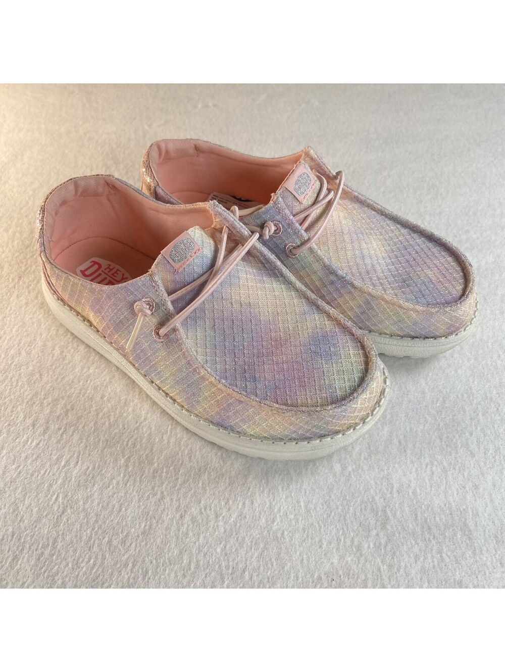 Hey Dude size 2 Wendy Youth Kids Unicorn Slip On Shoe Tie Dye Galaxy Mermaid